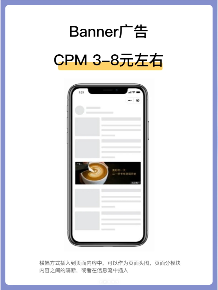 微信小程序不同广告位的CPM收益